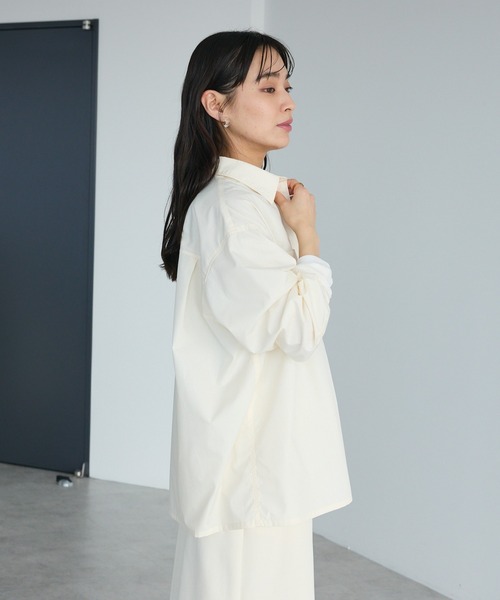 CRAFT STANDARD BOUTIQUE(クラフトスタンダードブティック)の「イージーケア/オーバーサイズシャツ ◆(シャツ/ブラウス・レディース・ライトピンク/ブルー系その他6/グリーン系その他3/オフホワイト・FREE)」の7枚目の写真