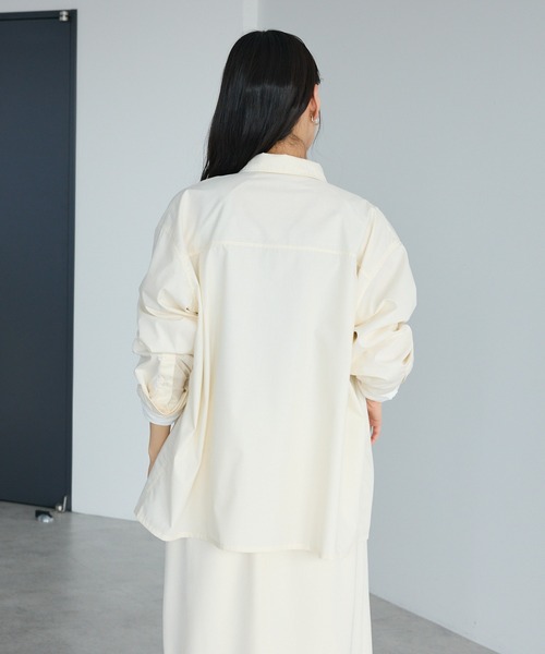 CRAFT STANDARD BOUTIQUE(クラフトスタンダードブティック)の「イージーケア/オーバーサイズシャツ ◆(シャツ/ブラウス・レディース・ライトピンク/ブルー系その他6/グリーン系その他3/オフホワイト・FREE)」の8枚目の写真