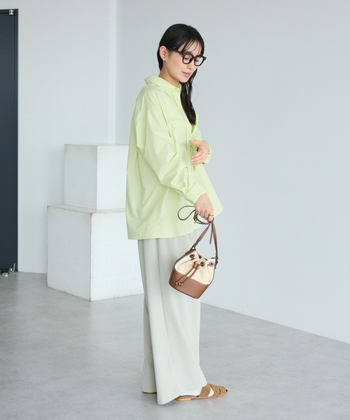 CRAFT STANDARD BOUTIQUE(クラフトスタンダードブティック)の「イージーケア/オーバーサイズシャツ ◆(シャツ/ブラウス・レディース・ライトピンク/ブルー系その他6/グリーン系その他3/オフホワイト・FREE)」の21枚目の写真