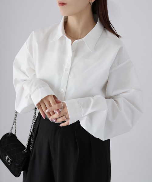 Riberry（リベリー）の「ボウタイリボンシャツ（シャツ/ブラウス・レディース・オフホワイト/ブルー/ブラック・FREE）」の19枚目の写真