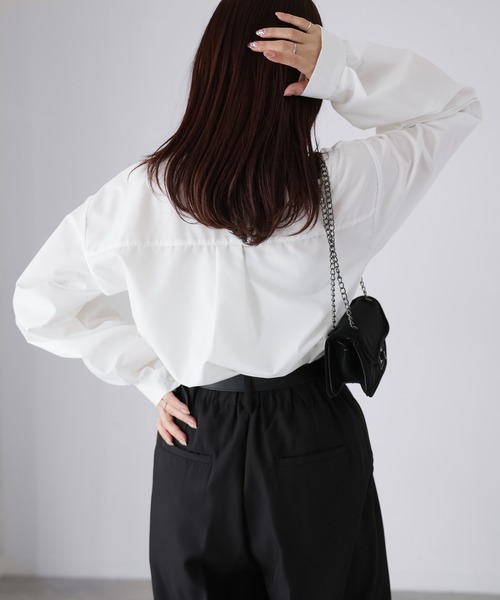 Riberry（リベリー）の「ボウタイリボンシャツ（シャツ/ブラウス・レディース・オフホワイト/ブルー/ブラック・FREE）」の17枚目の写真