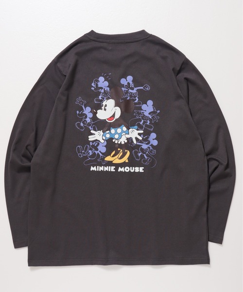 Disney(ディズニー)の「【DISNEY/ディズニー】ミッキーマウス/ミニーマウスプリントロングスリーブTシャツ(Mickey Mouse/Minnie Mouse)(Tシャツ/カットソー・レディース・スミクロ/オフホワイト/ネイビー/オートミール・LARGE/MEDIUM)」の8枚目の写真