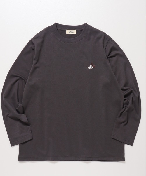 Disney(ディズニー)の「【DISNEY/ディズニー】ミッキーマウス/ミニーマウスプリントロングスリーブTシャツ(Mickey Mouse/Minnie Mouse)(Tシャツ/カットソー・レディース・スミクロ/オフホワイト/ネイビー/オートミール・LARGE/MEDIUM)」の7枚目の写真