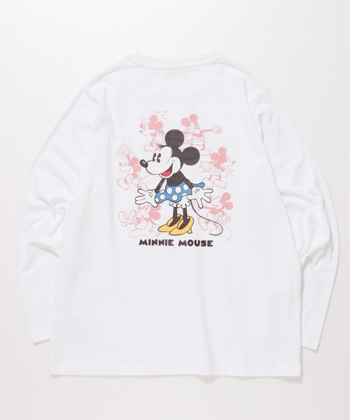 Disney(ディズニー)の「【DISNEY/ディズニー】ミッキーマウス/ミニーマウスプリントロングスリーブTシャツ(Mickey Mouse/Minnie Mouse)(Tシャツ/カットソー・レディース・スミクロ/オフホワイト/ネイビー/オートミール・LARGE/MEDIUM)」の6枚目の写真