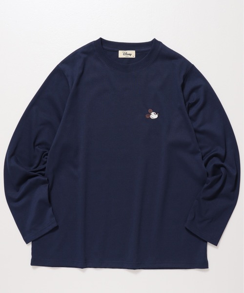 Disney(ディズニー)の「【DISNEY/ディズニー】ミッキーマウス/ミニーマウスプリントロングスリーブTシャツ(Mickey Mouse/Minnie Mouse)(Tシャツ/カットソー・レディース・スミクロ/オフホワイト/ネイビー/オートミール・LARGE/MEDIUM)」の11枚目の写真