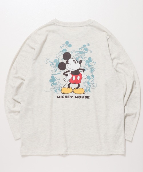 Disney(ディズニー)の「【DISNEY/ディズニー】ミッキーマウス/ミニーマウスプリントロングスリーブTシャツ(Mickey Mouse/Minnie Mouse)(Tシャツ/カットソー・レディース・スミクロ/オフホワイト/ネイビー/オートミール・LARGE/MEDIUM)」の10枚目の写真