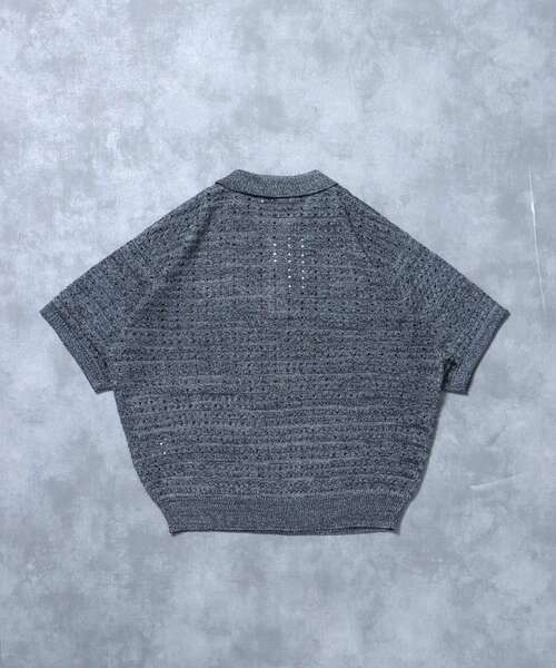 FFEIN（フェイン）の「【FFEIN（フェイン）】メランジワンポイントニットポロメッシュニット刺繍ポロシャツ / ポロシャツ メッシュ レギュラーカラー 半袖（ポロシャツ・メンズ・ブラック/アッシュグレー/ブラウン・SMALL/MEDIUM/LARGE）」の10枚目の写真