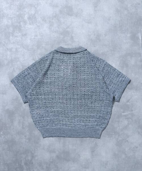 FFEIN（フェイン）の「【FFEIN（フェイン）】メランジワンポイントニットポロメッシュニット刺繍ポロシャツ / ポロシャツ メッシュ レギュラーカラー 半袖（ポロシャツ・メンズ・ブラック/アッシュグレー/ブラウン・SMALL/MEDIUM/LARGE）」の13枚目の写真