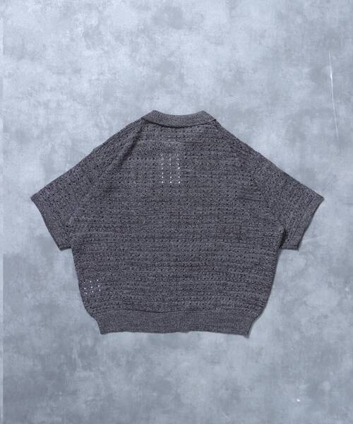 FFEIN（フェイン）の「【FFEIN（フェイン）】メランジワンポイントニットポロメッシュニット刺繍ポロシャツ / ポロシャツ メッシュ レギュラーカラー 半袖（ポロシャツ・メンズ・ブラック/アッシュグレー/ブラウン・SMALL/MEDIUM/LARGE）」の16枚目の写真