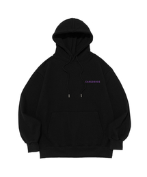 エッセンシャルロゴオーバーフィットフードTシャツ(ブラック/パープル)