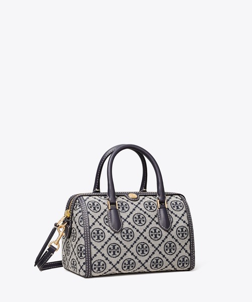 TORY BURCH(トリーバーチ)の「Tモノグラム プチバレルバッグ(ショルダーバッグ・レディース・ネイビー・ONE SIZE)」の1枚目の写真