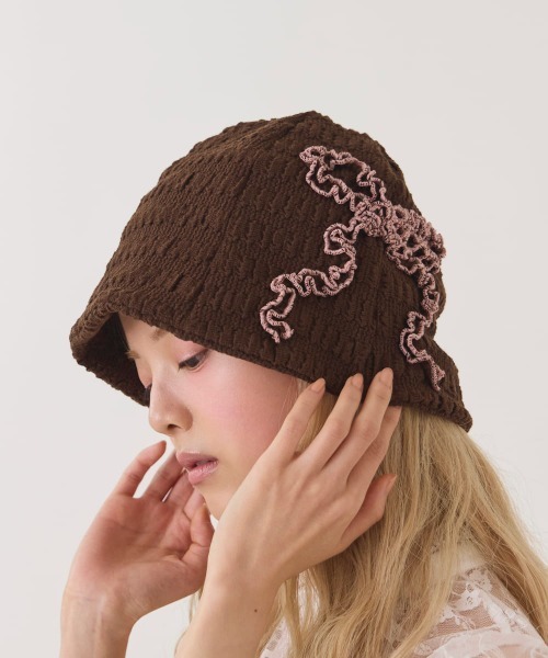 kaorinomori（カオリノモリ）の「kaorinomori  ウィムハット / カオリノモリ（ハット・レディース・ブラウン/スカイブルー/クリーム・FREE）」の2枚目の写真