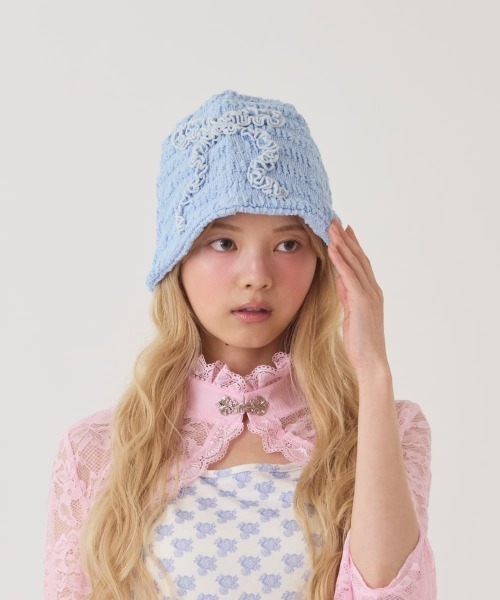 kaorinomori（カオリノモリ）の「kaorinomori  ウィムハット / カオリノモリ（ハット・レディース・ブラウン/スカイブルー/クリーム・FREE）」の3枚目の写真