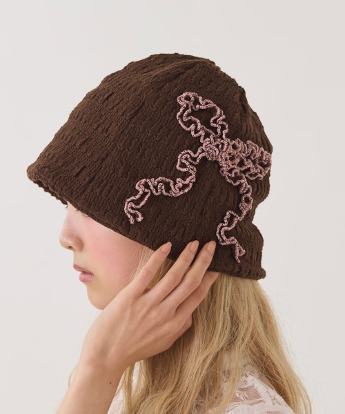 kaorinomori（カオリノモリ）の「kaorinomori  ウィムハット / カオリノモリ（ハット・レディース・ブラウン/スカイブルー/クリーム・FREE）」の5枚目の写真