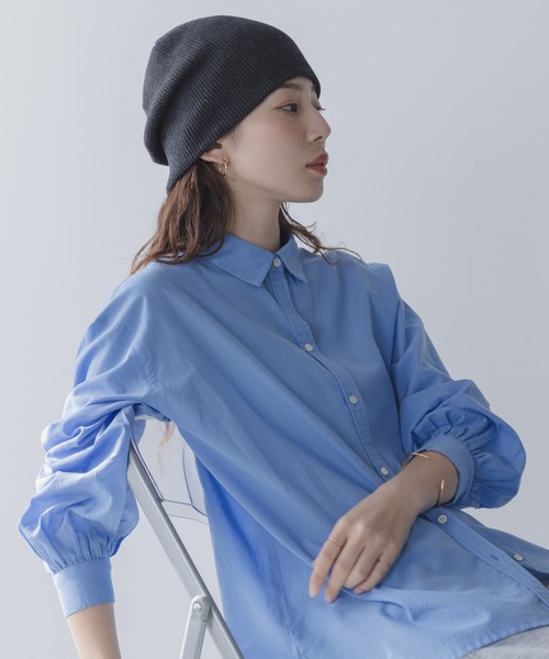 URBAN RESEARCH Sonny Label（アーバンリサーチサニーレーベル）の「『ZOZO先行予約』コットンシングルニット帽（ニットキャップ/ビーニー・レディース・ブラック/グレー・ONE）」の6枚目の写真