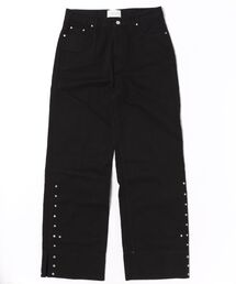 Chikashitsu + | 【Chikashitsu +】hem button cotton pants / 【チカシツプラス】裾ボタンコットンパンツ(デニムパンツ)