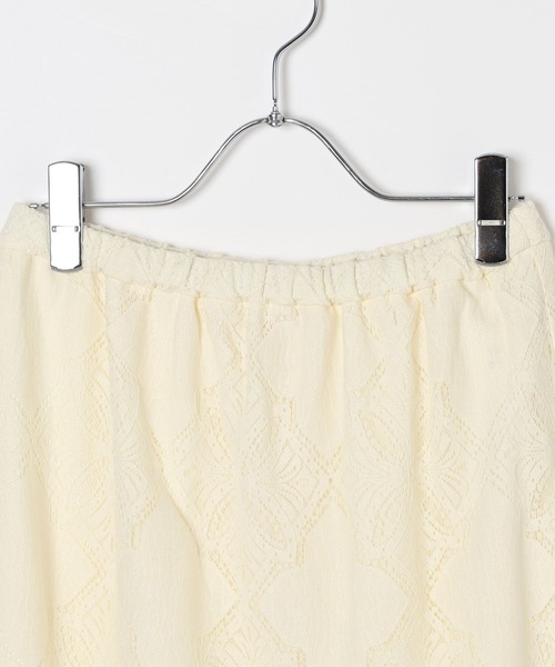 LEPSIM（レプシィム）の「大柄レースナロースカート　630159（スカート・レディース・ブラック/アイボリー・FREE）」の3枚目の写真