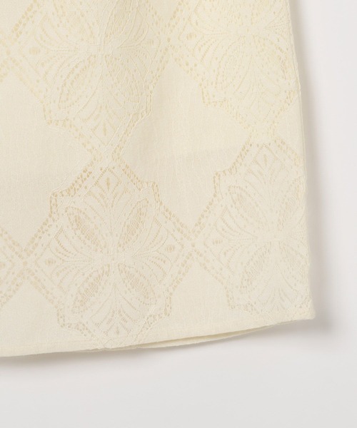 LEPSIM（レプシィム）の「大柄レースナロースカート　630159（スカート・レディース・ブラック/アイボリー・FREE）」の4枚目の写真