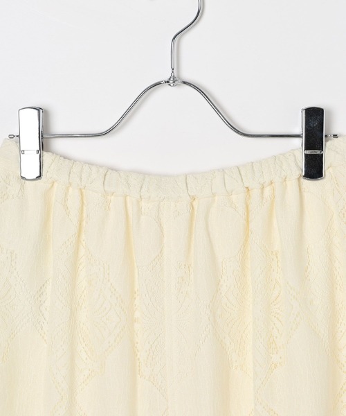 LEPSIM（レプシィム）の「大柄レースナロースカート　630159（スカート・レディース・ブラック/アイボリー・FREE）」の6枚目の写真