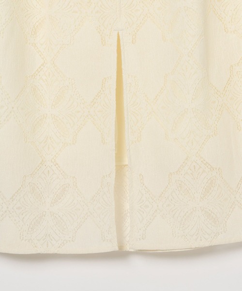 LEPSIM（レプシィム）の「大柄レースナロースカート　630159（スカート・レディース・ブラック/アイボリー・FREE）」の7枚目の写真