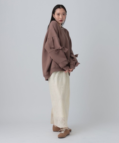 LEPSIM（レプシィム）の「大柄レースナロースカート　630159（スカート・レディース・ブラック/アイボリー・FREE）」の16枚目の写真