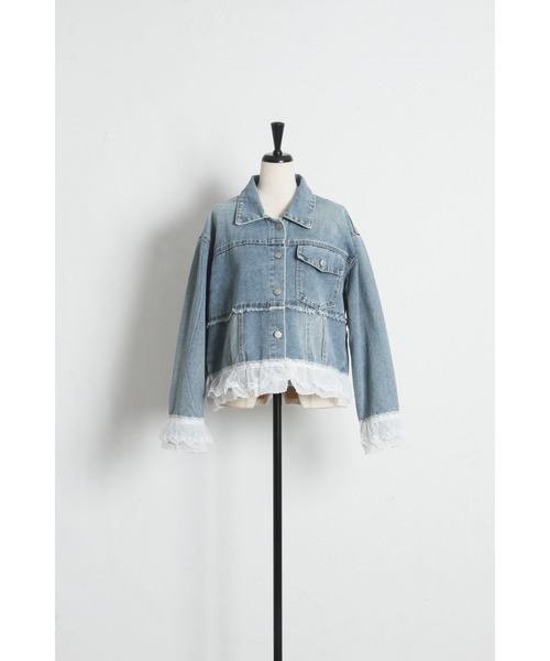 tocco closet（トッコ　クローゼット）の「【ZOZO限定】アソートデザインデニムジャケット（デニムジャケット・レディース・ライトブルー/ブルー・M）」の3枚目の写真