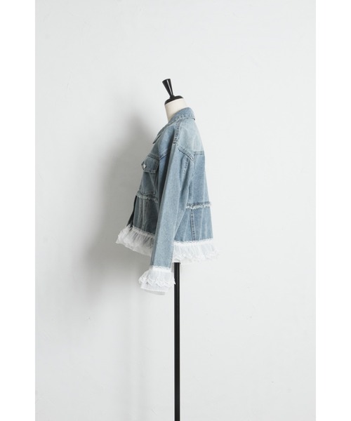 tocco closet（トッコ　クローゼット）の「【ZOZO限定】アソートデザインデニムジャケット（デニムジャケット・レディース・ライトブルー/ブルー・M）」の4枚目の写真