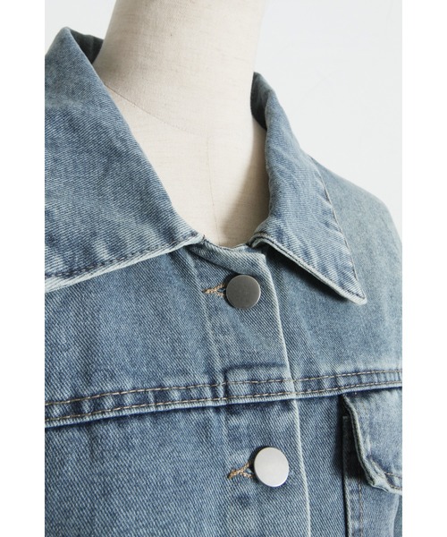 tocco closet（トッコ　クローゼット）の「【ZOZO限定】アソートデザインデニムジャケット（デニムジャケット・レディース・ライトブルー/ブルー・M）」の7枚目の写真