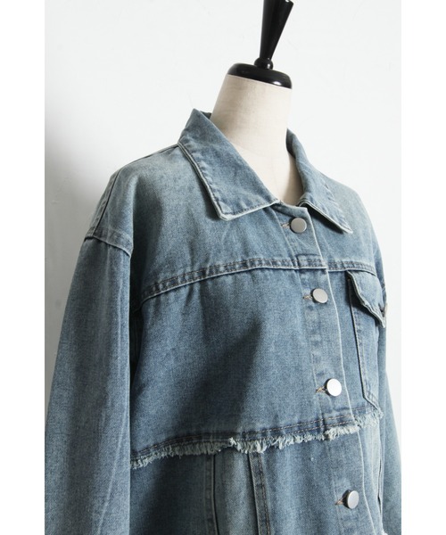 tocco closet（トッコ　クローゼット）の「【ZOZO限定】アソートデザインデニムジャケット（デニムジャケット・レディース・ライトブルー/ブルー・M）」の8枚目の写真