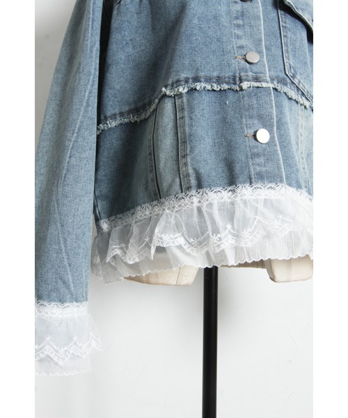 tocco closet（トッコ　クローゼット）の「【ZOZO限定】アソートデザインデニムジャケット（デニムジャケット・レディース・ライトブルー/ブルー・M）」の9枚目の写真