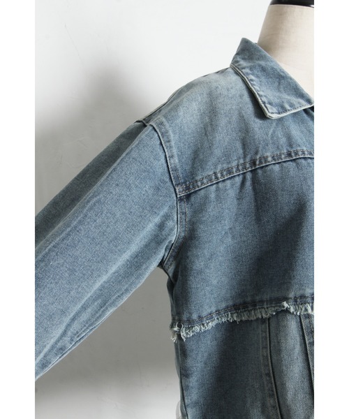 tocco closet（トッコ　クローゼット）の「【ZOZO限定】アソートデザインデニムジャケット（デニムジャケット・レディース・ライトブルー/ブルー・M）」の10枚目の写真