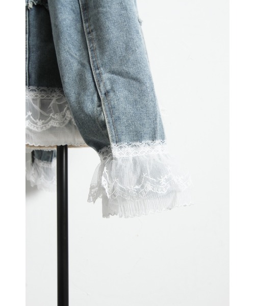 tocco closet（トッコ　クローゼット）の「【ZOZO限定】アソートデザインデニムジャケット（デニムジャケット・レディース・ライトブルー/ブルー・M）」の11枚目の写真