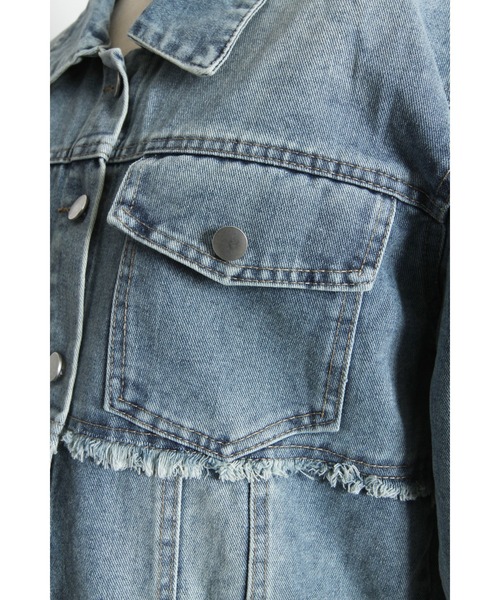 tocco closet（トッコ　クローゼット）の「【ZOZO限定】アソートデザインデニムジャケット（デニムジャケット・レディース・ライトブルー/ブルー・M）」の12枚目の写真