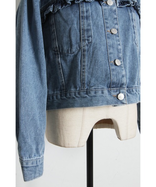 tocco closet（トッコ　クローゼット）の「【ZOZO限定】アソートデザインデニムジャケット（デニムジャケット・レディース・ライトブルー/ブルー・M）」の20枚目の写真