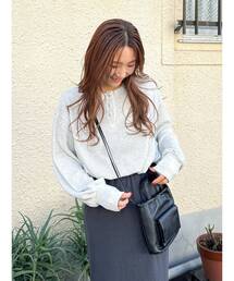 Ungrid（アングリッド）の「【WEB限定】ワッフルヘンリーネックロングスリーブTee（Tシャツ/カットソー）」