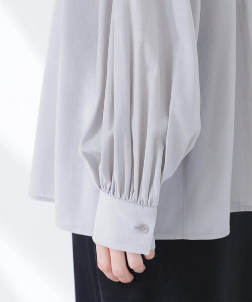 NATURAL BEAUTY BASIC(ナチュラルビューティーベーシック)の「◇タックネックブラウス(シャツ/ブラウス・レディース・グレイッシュベージュ/チャコールグレー/イエロー・FREE)」の17枚目の写真