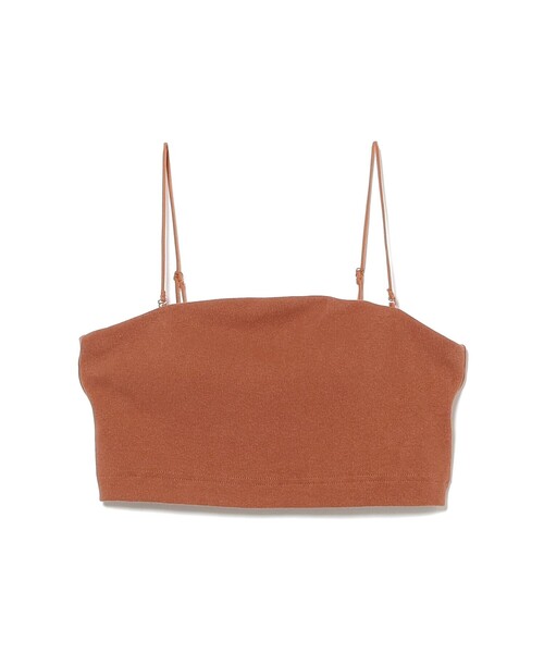 Ray BEAMS（レイビームス）の「テレコ バンドゥ キャミソール（キャミソール・レディース・ブラック/ホワイト/ダークブラウン・ONE SIZE）」の3枚目の写真