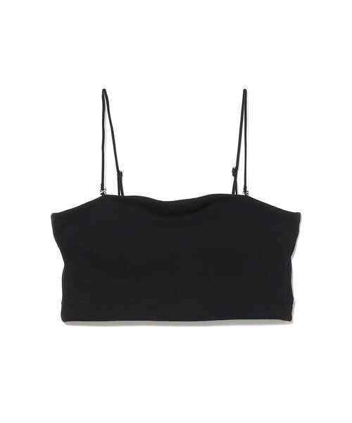 Ray BEAMS（レイビームス）の「テレコ バンドゥ キャミソール（キャミソール・レディース・ブラック/ホワイト/ダークブラウン・ONE SIZE）」の2枚目の写真