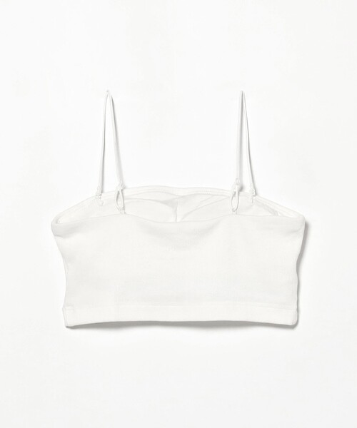 Ray BEAMS（レイビームス）の「テレコ バンドゥ キャミソール（キャミソール・レディース・ブラック/ホワイト/ダークブラウン・ONE SIZE）」の5枚目の写真