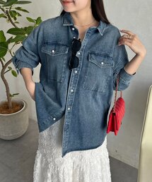 prose verse | パールボタンオーバーサイズデニムシャツ(シャツ/ブラウス)