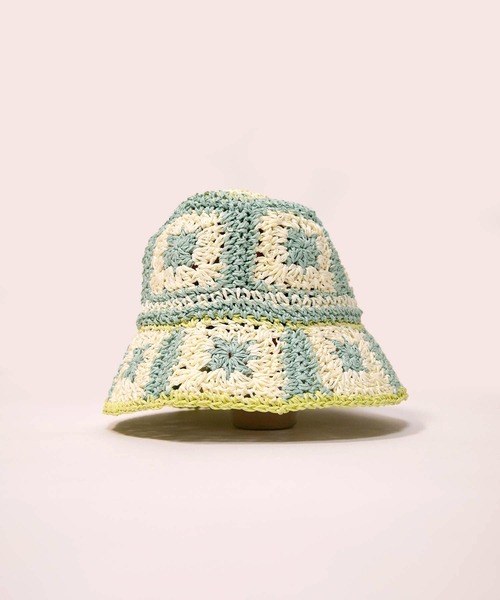 MAKE YOUR DAY（メイクユアデイ）の「クロッシェ風ペーパーハット（ハット・キッズ・ベージュ/ミント/ピンク・50/52/54/56）」の2枚目の写真