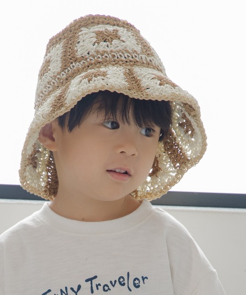 MAKE YOUR DAY（メイクユアデイ）の「クロッシェ風ペーパーハット（ハット・キッズ・ベージュ/ミント/ピンク・50/52/54/56）」の10枚目の写真