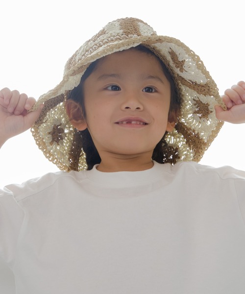 MAKE YOUR DAY（メイクユアデイ）の「クロッシェ風ペーパーハット（ハット・キッズ・ベージュ/ミント/ピンク・50/52/54/56）」の13枚目の写真