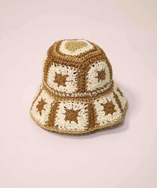 MAKE YOUR DAY（メイクユアデイ）の「クロッシェ風ペーパーハット（ハット・キッズ・ベージュ/ミント/ピンク・50/52/54/56）」の5枚目の写真