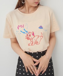 【PoI】Print tee S/S cat UFO Tシャツ ネコ/ねこ