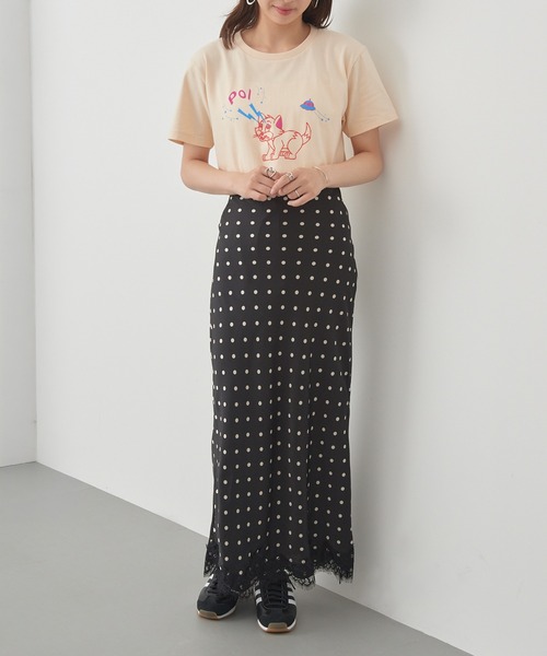 PoI(ポイ)の「【PoI】Print tee S/S cat UFO Tシャツ ネコ/ねこ(Tシャツ/カットソー・レディース・ピンク/ホワイト/ベージュ・FREE)」の14枚目の写真
