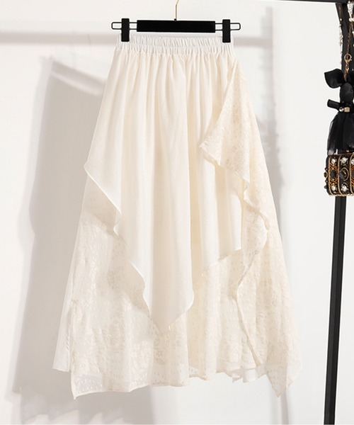 AMAJI(アマジ)の「アシメフリルスカート(スカート・レディース・ホワイト・XX-LARGE/X-LARGE/LARGE/MEDIUM)」の3枚目の写真