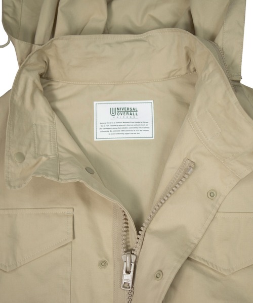 UNIVERSAL OVERALL（ユニバーサルオーバーオール）の「C/N Military Jacket/ミリタリージャケット（ミリタリージャケット・メンズ・オリーブ/ブラック/ベージュ・M/L）」の4枚目の写真
