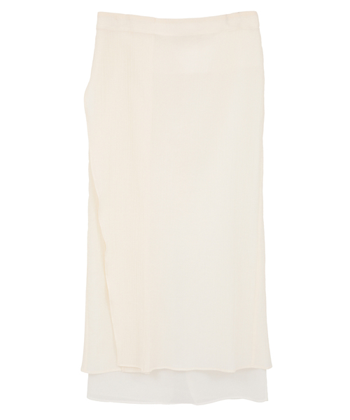 CURRENTAGE(カレンテージ)の「Bicolor I-line Skirt(スカート・レディース・ホワイト/ブラック・1/2)」の1枚目の写真