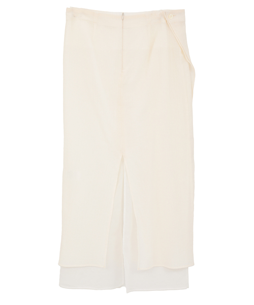 CURRENTAGE(カレンテージ)の「Bicolor I-line Skirt(スカート・レディース・ホワイト/ブラック・1/2)」の3枚目の写真